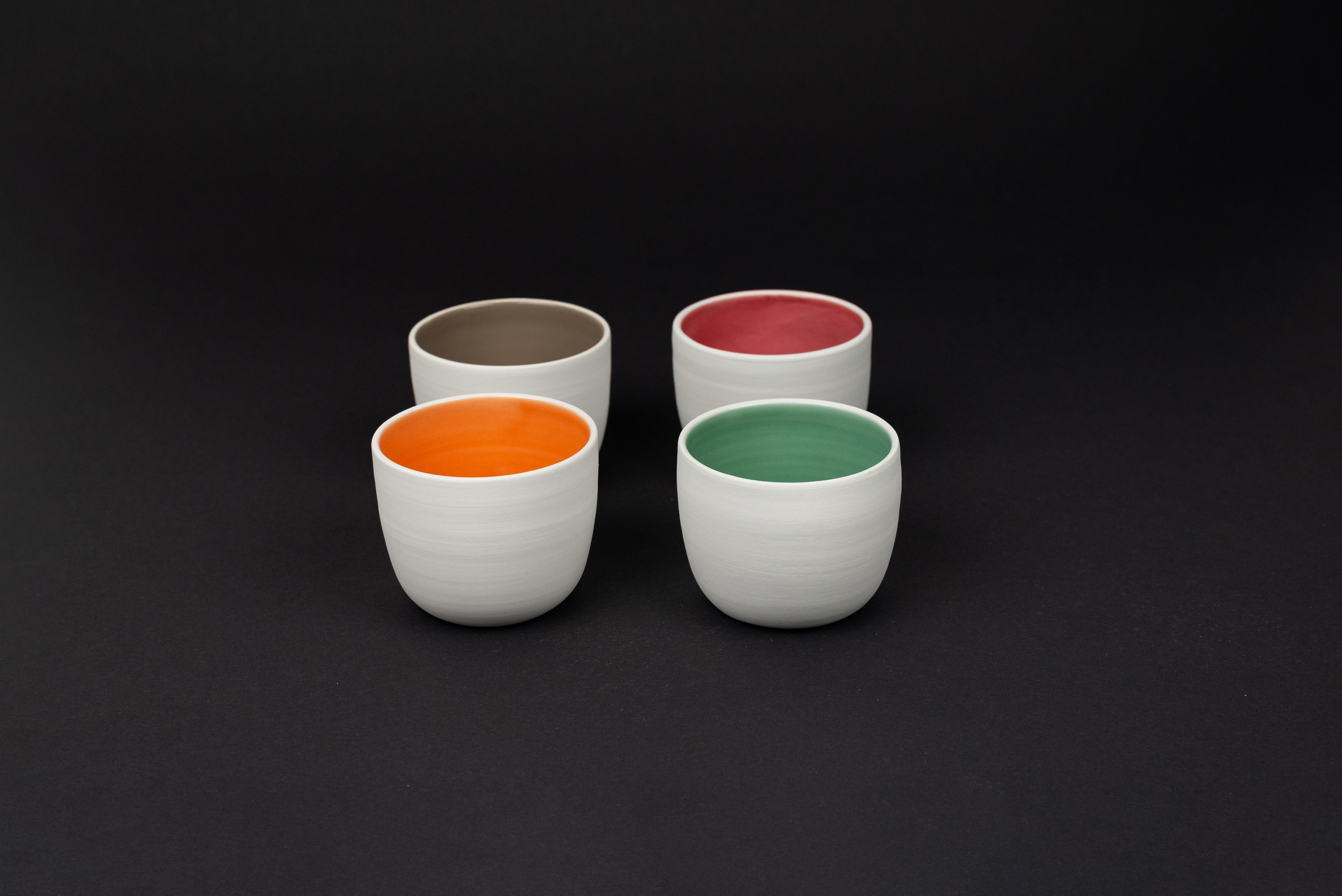 Porzellan Tassen Cappuccino Edizione 1 Bianca 4er Set in Holzbox