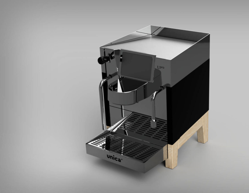 unica pro schwarz - Standard / Schwarz / Eiche mit schwarzen Dampf- und Siebtr&amp;#228;ger-Griffen - A2002