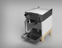 unica pro weiss - Standard / Weiss / Eiche mit schwarzem Dampf- und Siebtr&amp;#228;ger-Griffen - A2001