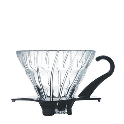 HARIO V60 Kaffeefilterhalter Glas schwarz 1-2 Port.