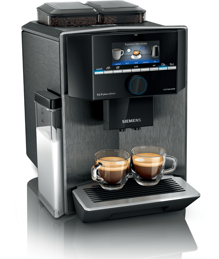 Siemens Kaffeevollautomat EQ.9 plus connect s700 extraKLASSE Dark Inox inkl. Milchadapter - Vorf&#252;hrm