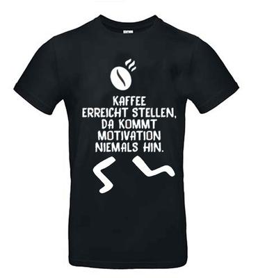 Baristazubehör T-Shirt Schwarz "Motivation" Kaffee